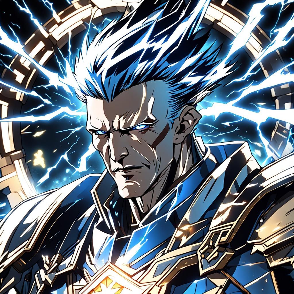 triumphant view of the character Nikola Tesla from the anime Shuumatsu no  Valkyrie: Record of Ragnarok, Perfect face, wearing battle armor w... - AI  Generated Artwork - NightCafe Creator