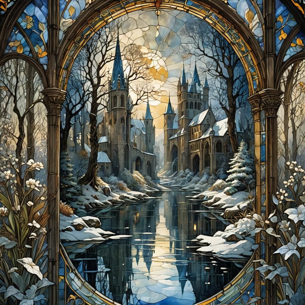 Passageway to a wintery fairytale  by @Namelesstoon