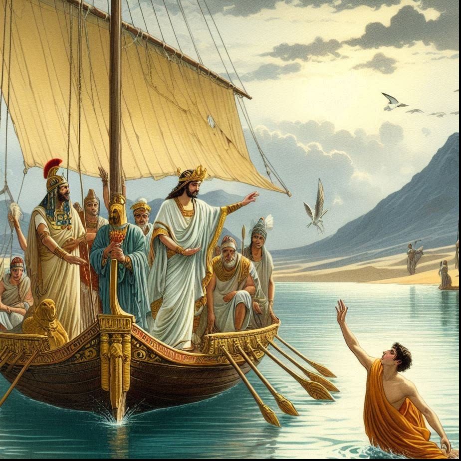 Emperor Hadrian and his beloved Antinoos, who drowned in Egy...