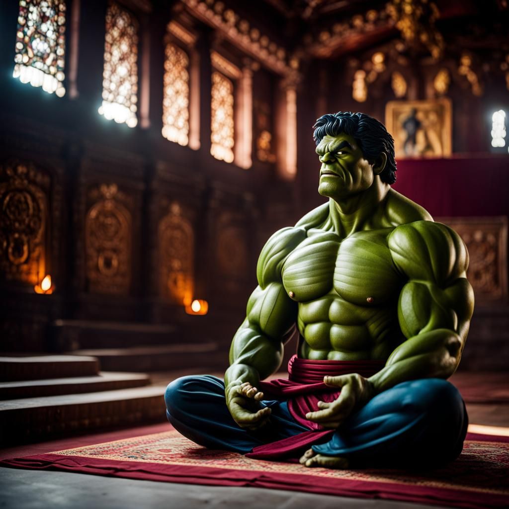 Hulk's Himalayan Journey to Self-Discovery and Inner Peace  by @Latent Space Explorer