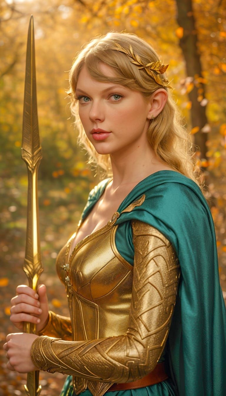 Taylor as a Lord of the Rings Warrior