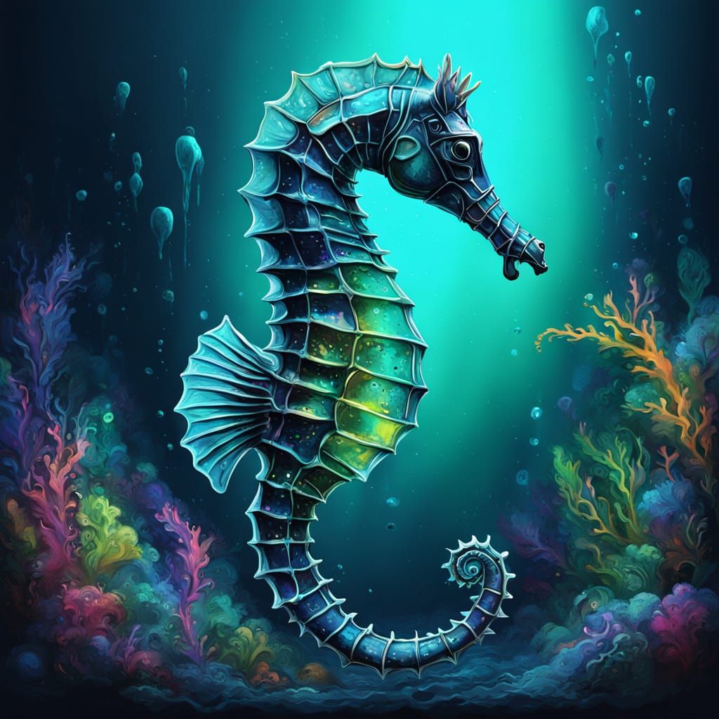 Bioluminescent seahorse