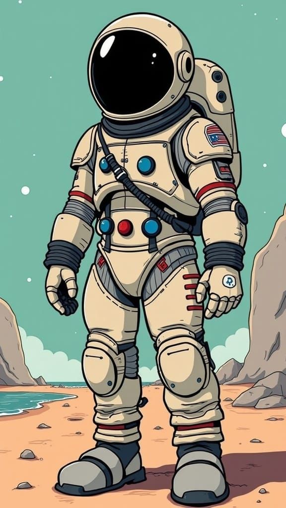 Spaceman <lora:Cartoon Women - V1:1.0>