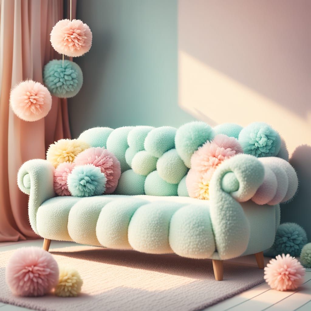 Pom Pom Sofa  by @Cristina