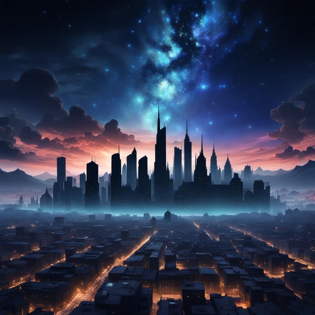 silhouette of a city skyline