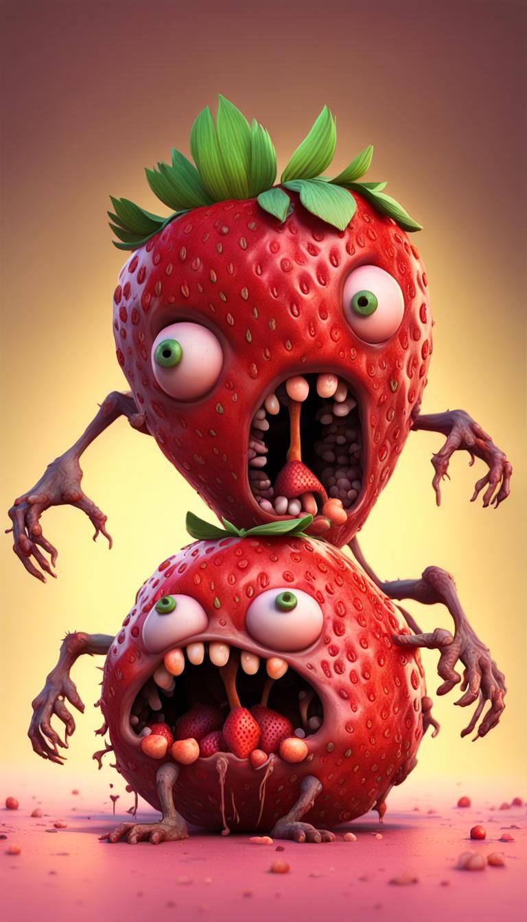Rotting Strawberry Zombies  by @Amaya