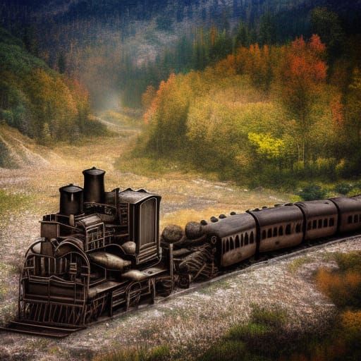 Abandoned Locomotive & Wagons