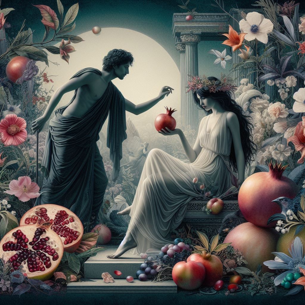 Hades makes Persephone consume forbidden fruit in order to prevent her from emerging from the underworld.