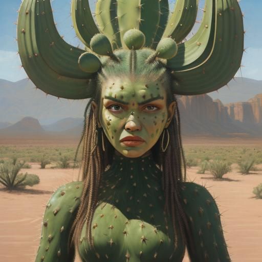 Cactus girl  wanna fight