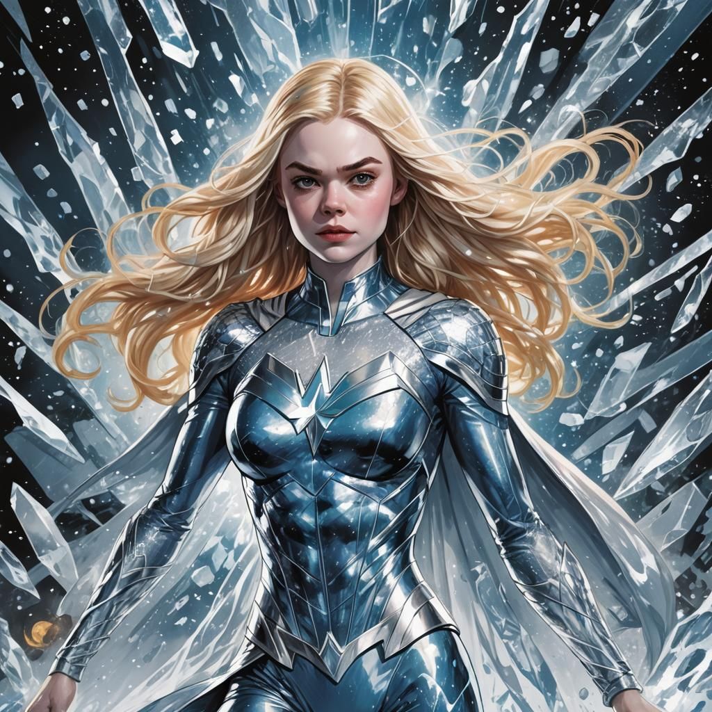 elle fanning as dc comics ice powers
