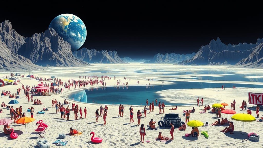 Spring Break on the Moon  by @Mr Happy