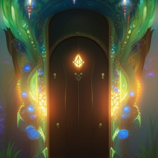 Magical Swamp Portal Digital Painting