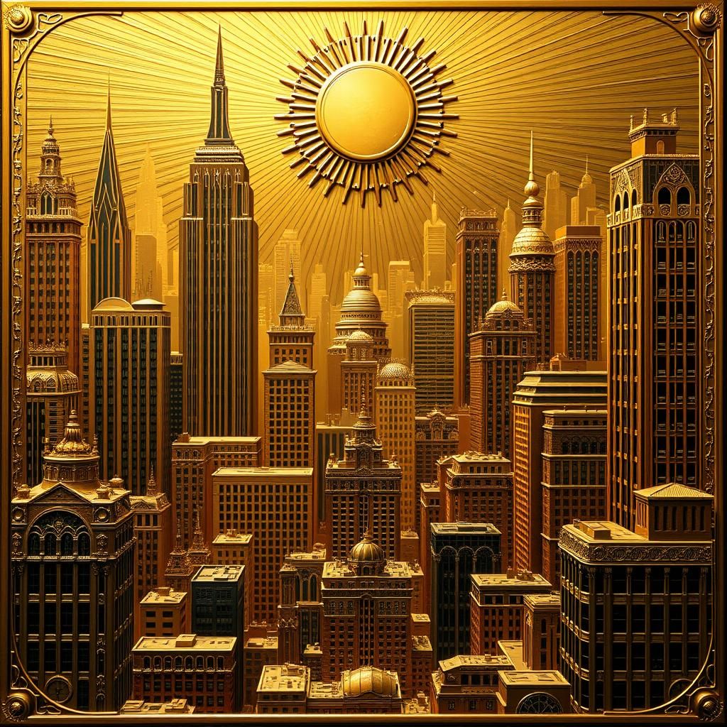 Golden metro   by @Tim