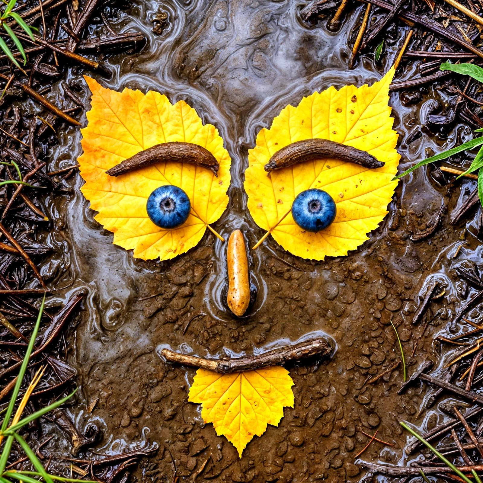 Muddy Puddle Face  by @Sherkhal