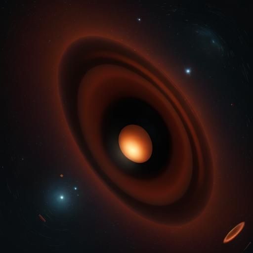 Use quantum physics to create a realistic image of a black h...