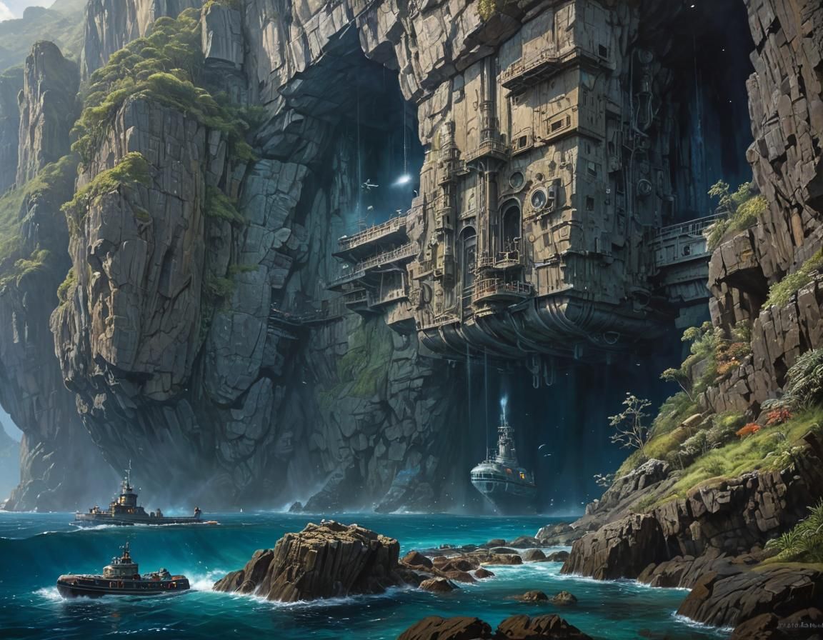 Secret base of warships