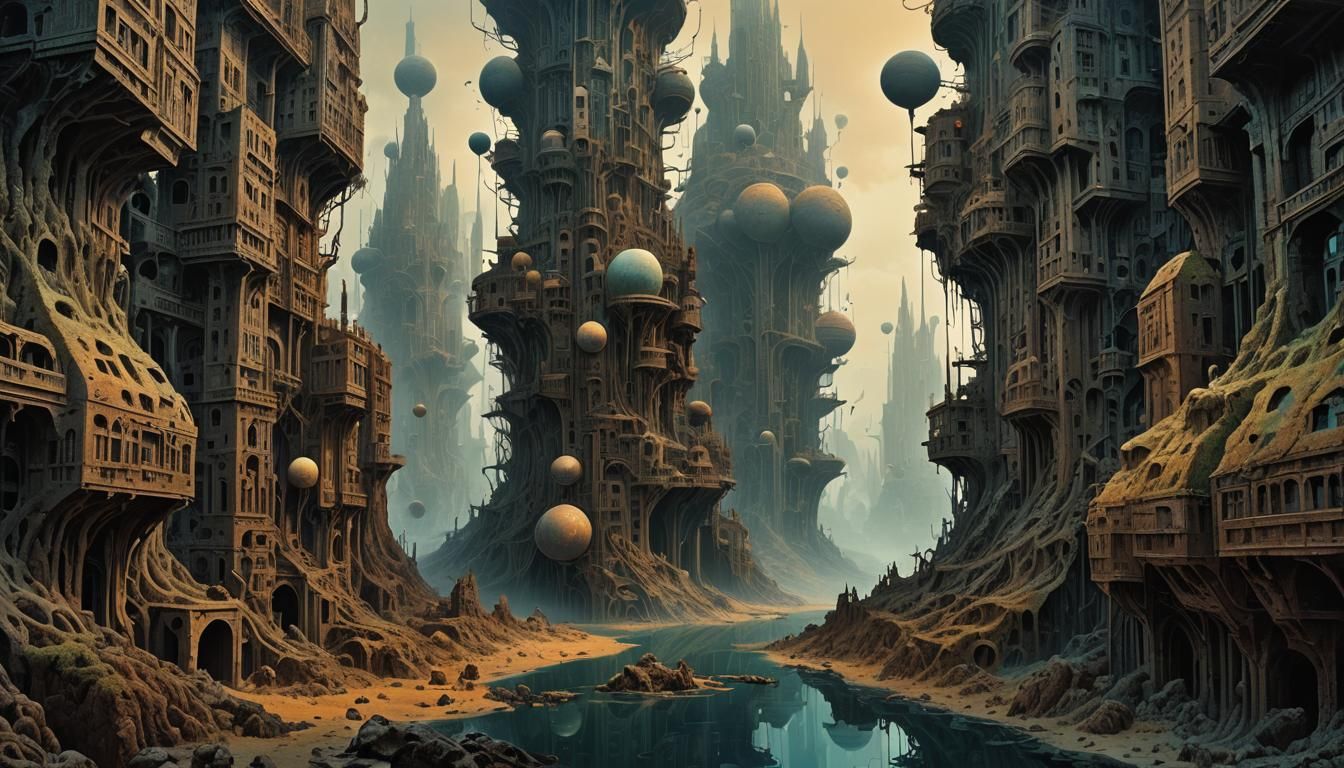 (AETHER - Density & Time:1.5) / epic futuristic dystopian sc...
