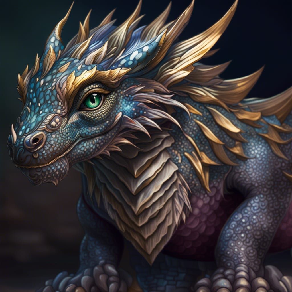 baby glitter dragon