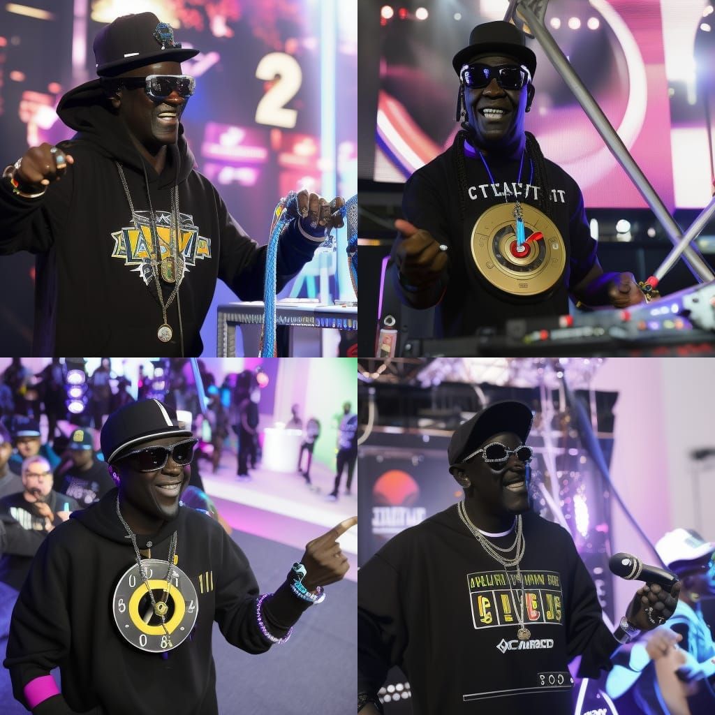Flava Flav hosts an electrifying beat competition wearing his iconic