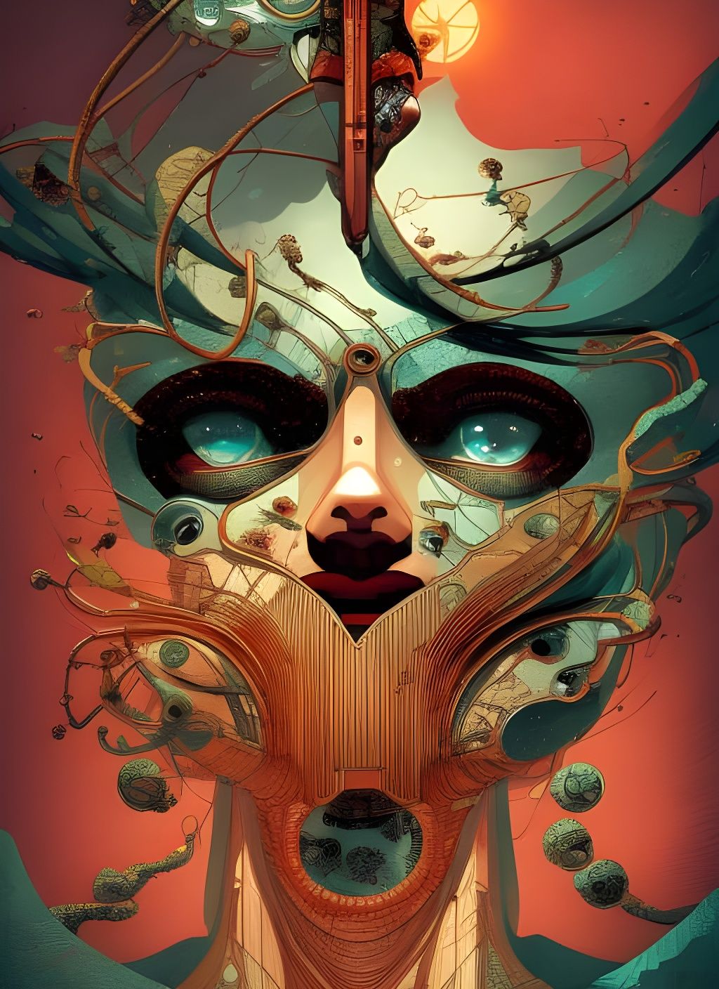 Sad Person: Hyperrealistic Photoillustration