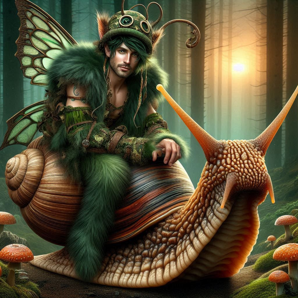 Male Forest fairy Guardian on his snail (4)