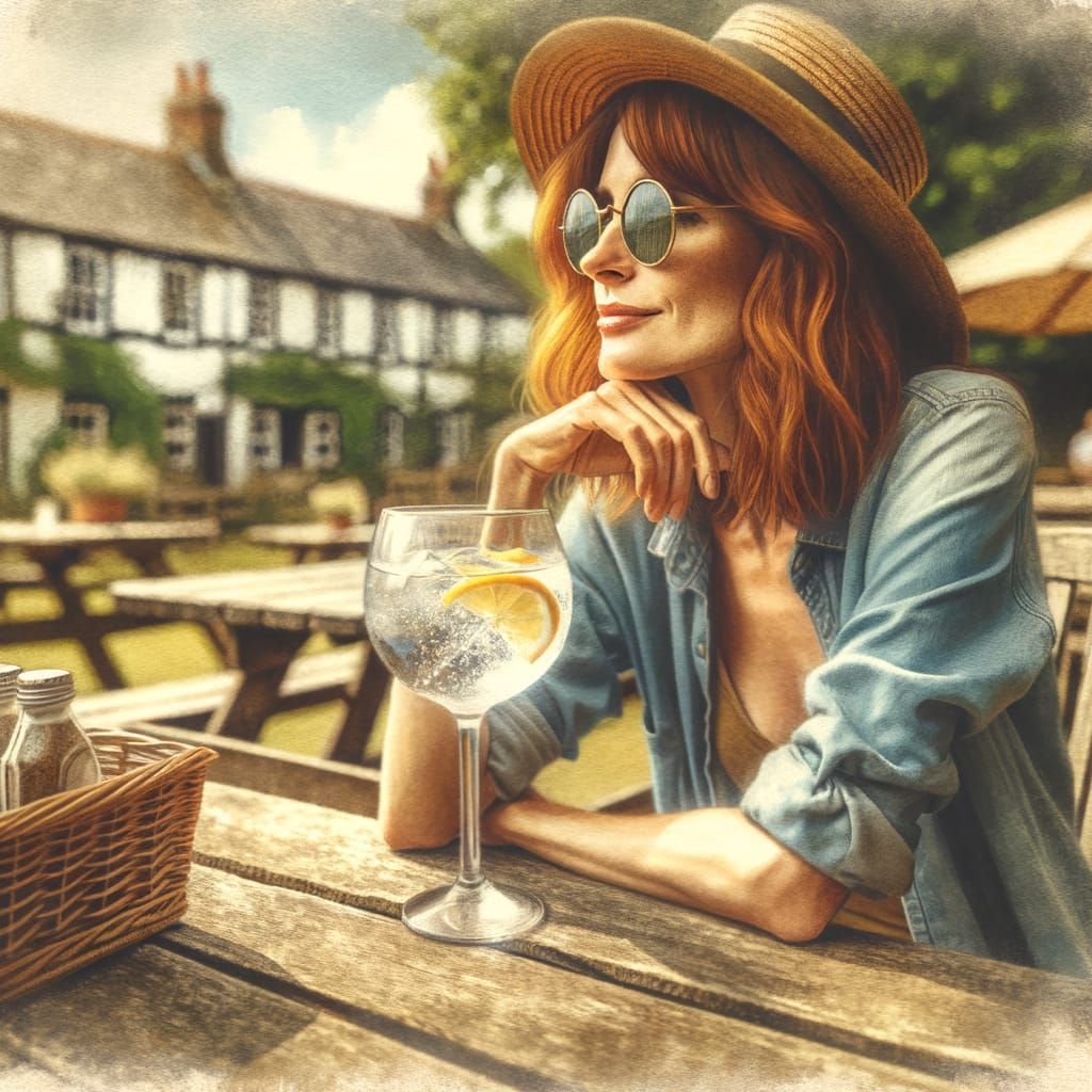 G&T in a pub garden  by @Debbie Wykes