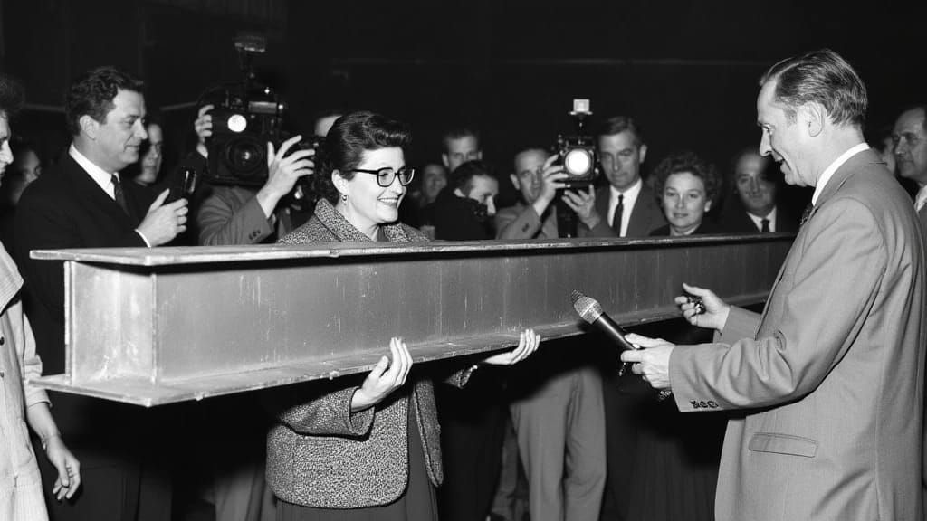 Harper Lee accepting her 1961 Pulitzer Prize for "To Kill A Mockingbird".