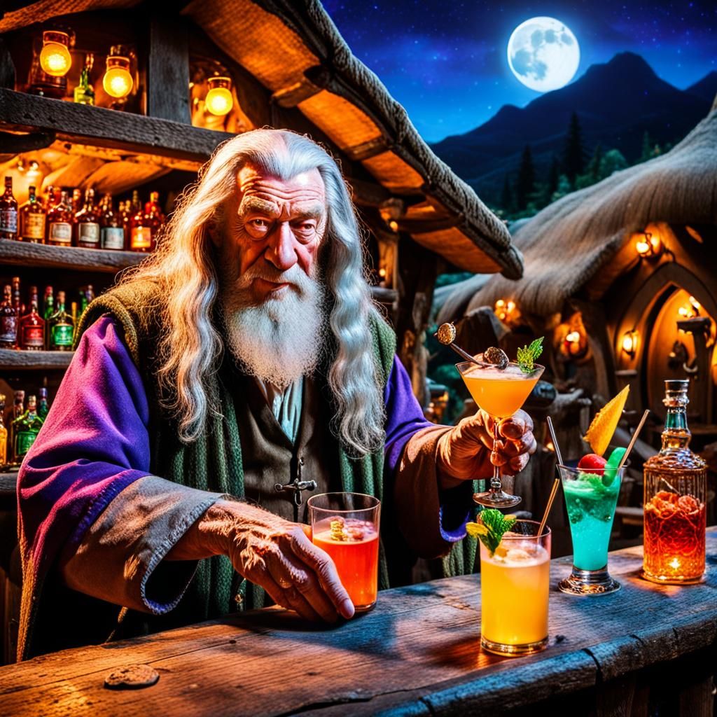 a bar in a Hobbits' village  by @Marta