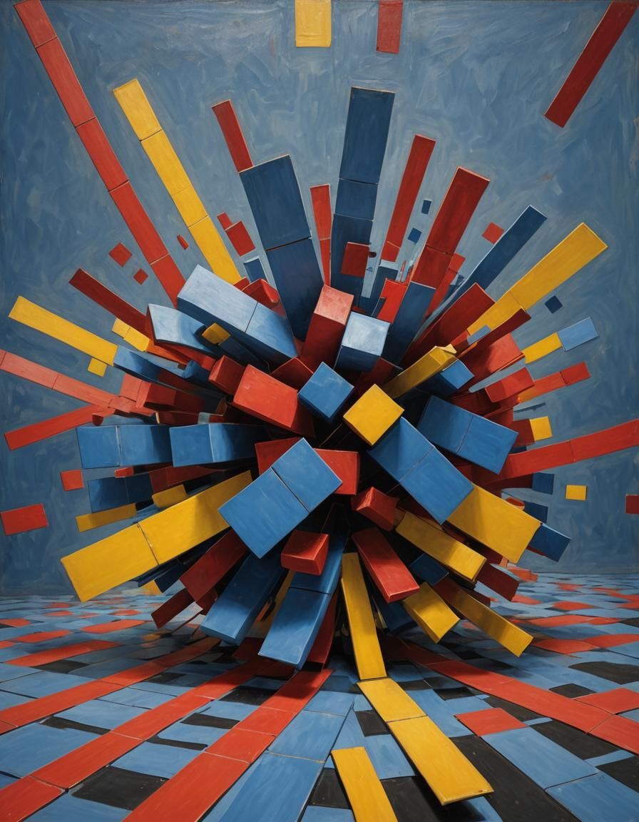 The image is a square with a blue background. In the center ...
