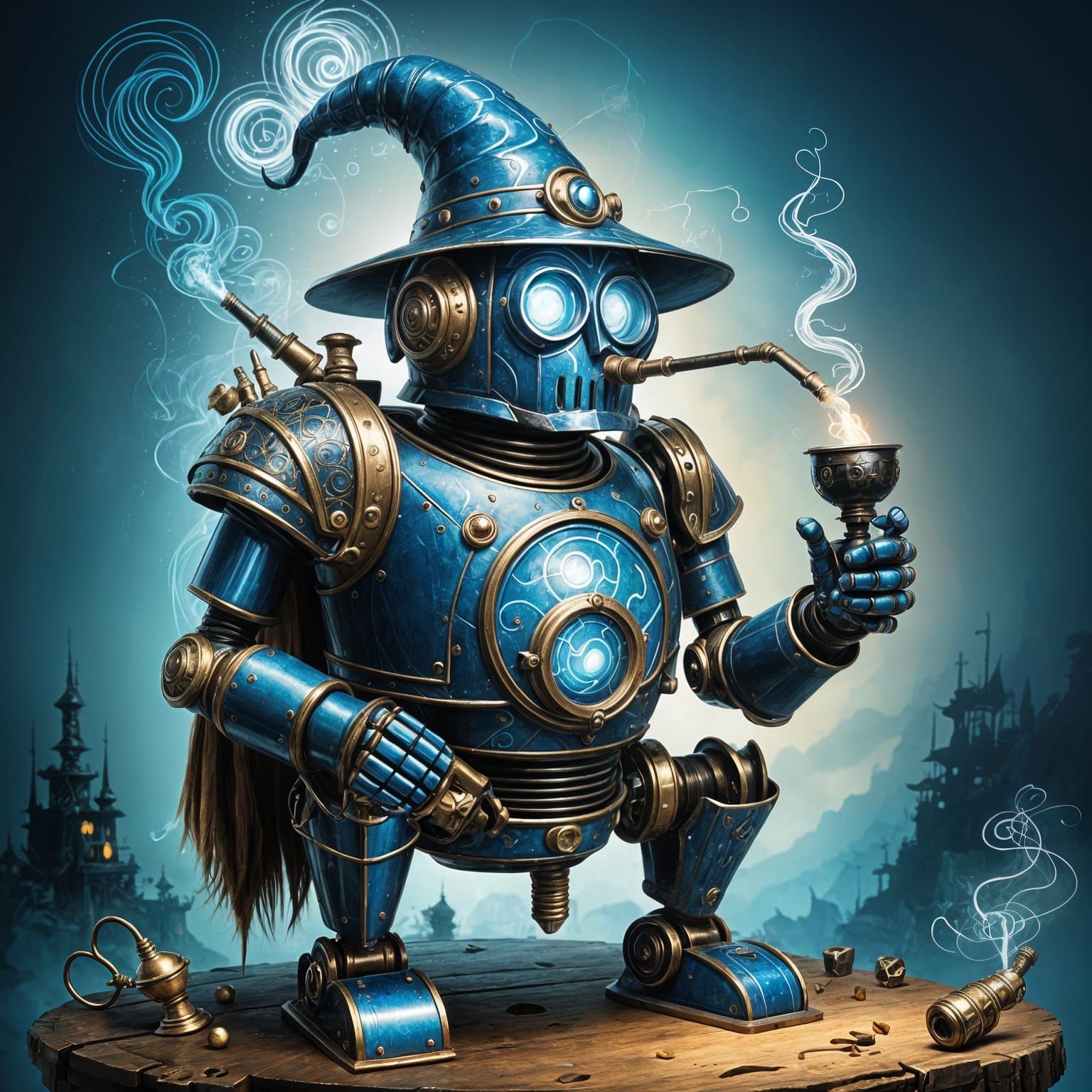  The blue light -  a robot fairy tale