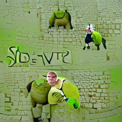 shrek v svém domě