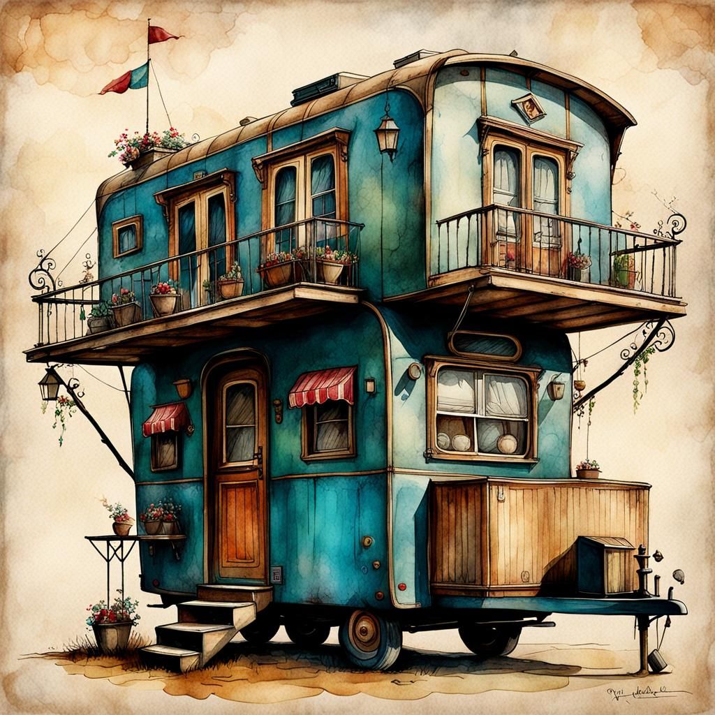 Le cirque - la roulotte familiale