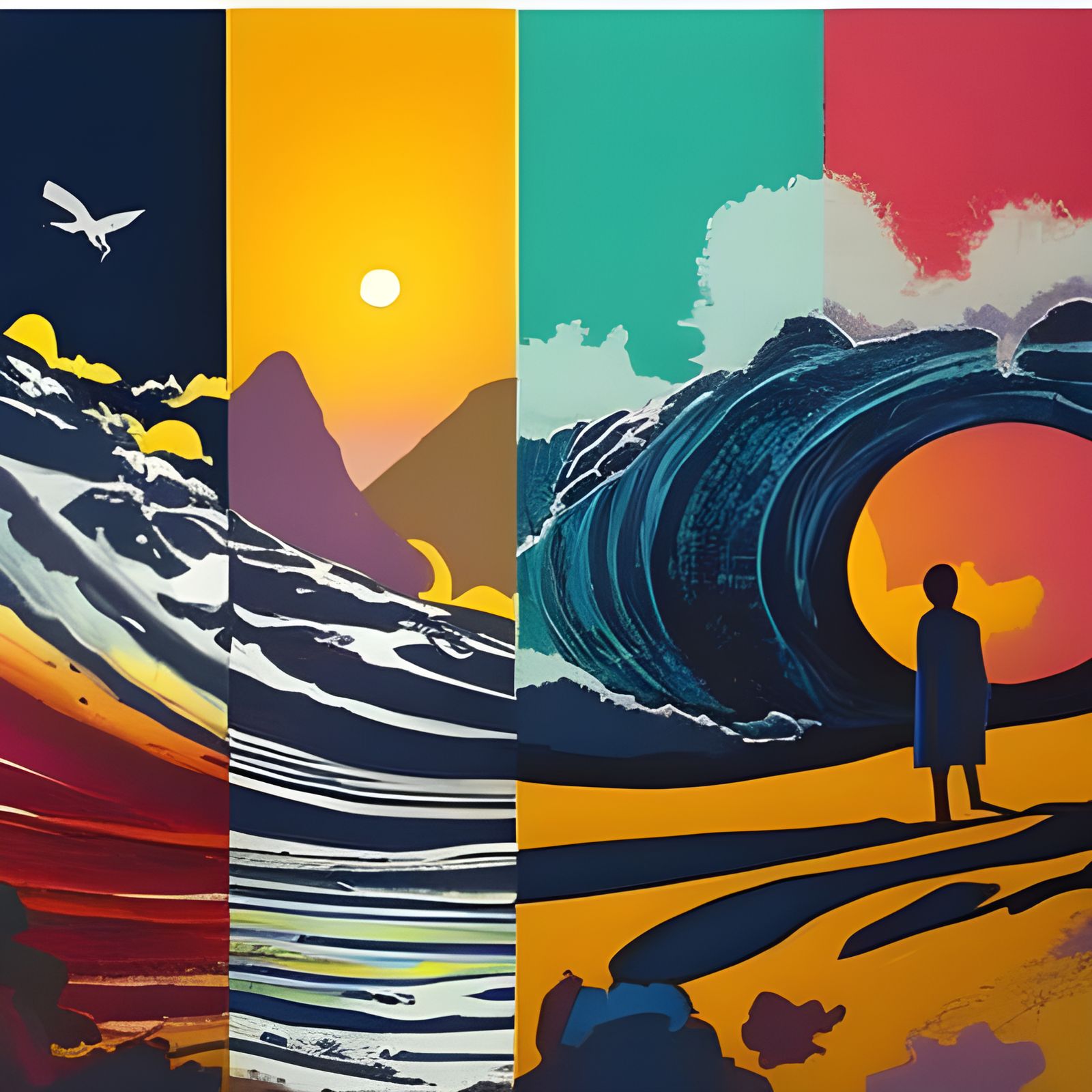 Shadows of my Parents and Souvenirs of my First day at the beach   by @Amok Khan