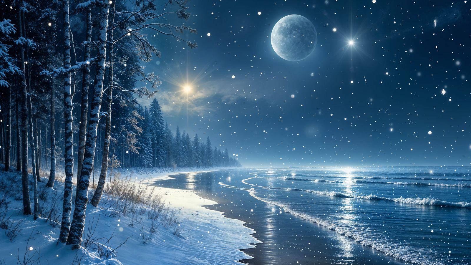 Lake Michigan's First Snowfall  by @Joshua Koeffler