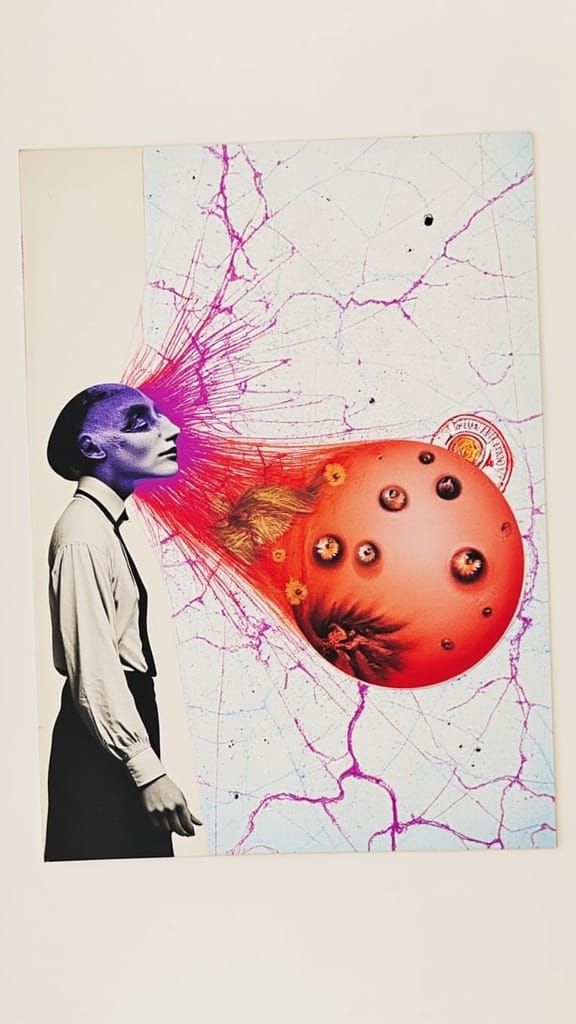 <lora:Mixedfeelings:1.0> A stylized, cosmic horror illustration in the style of Zdzisław Beksiński and H.R. Giger, depicting a grotesque, ma...