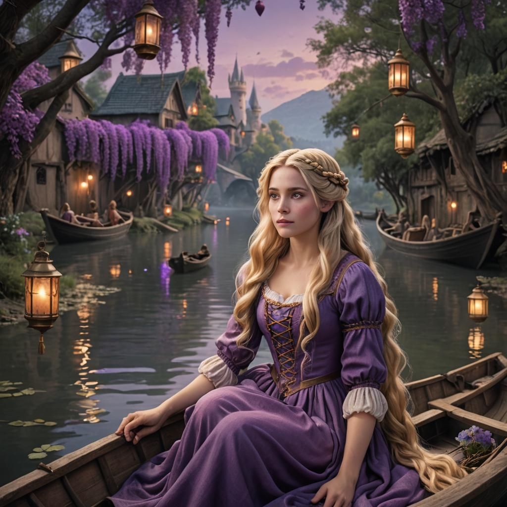 Rapunzel at the Floating Lantern Festival