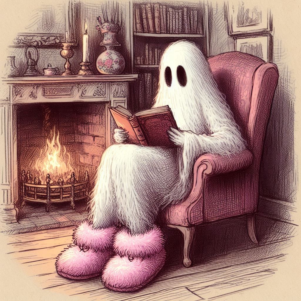 Cosy evening by the fireplace