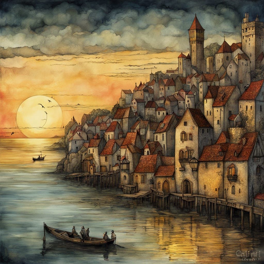 Coastal town  by @Neleth 