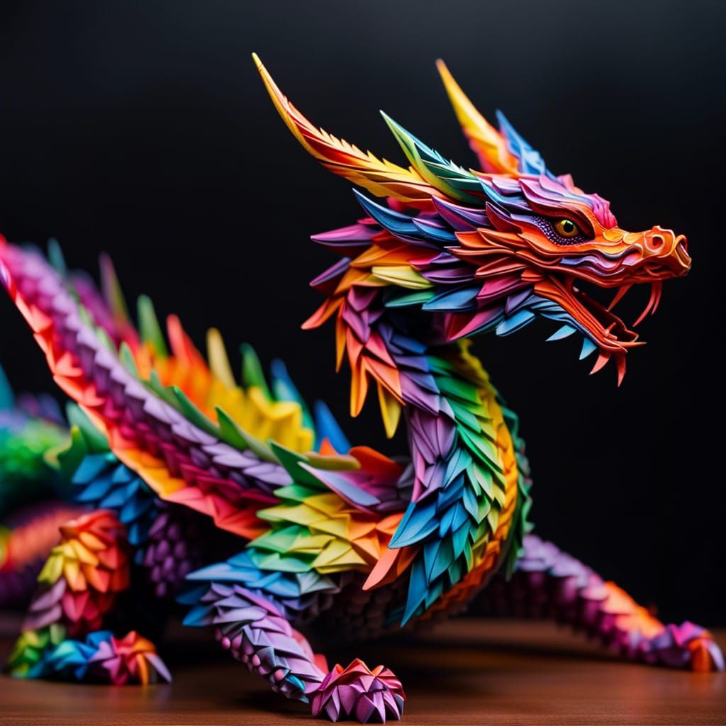 Origami dragon  by @Dragon Queen