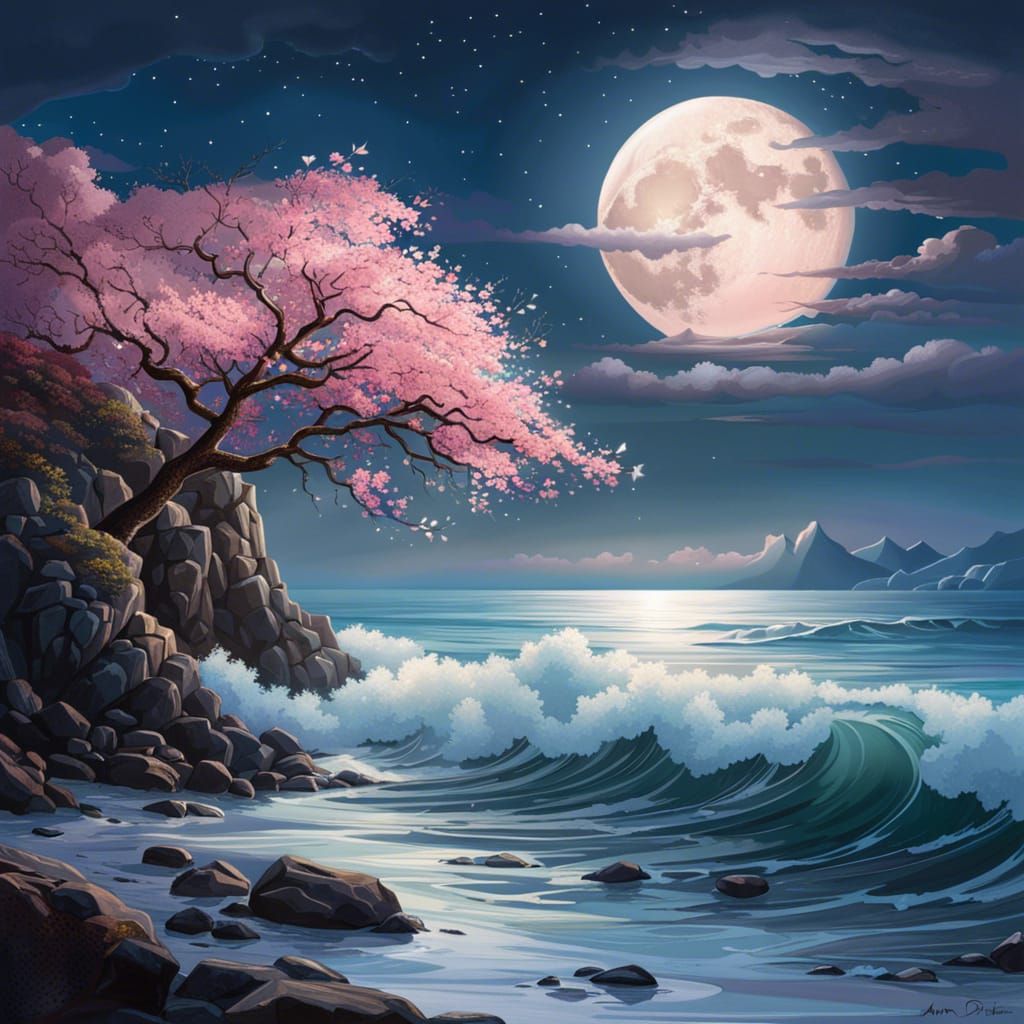 Moon Sakura  by @Floraaplus