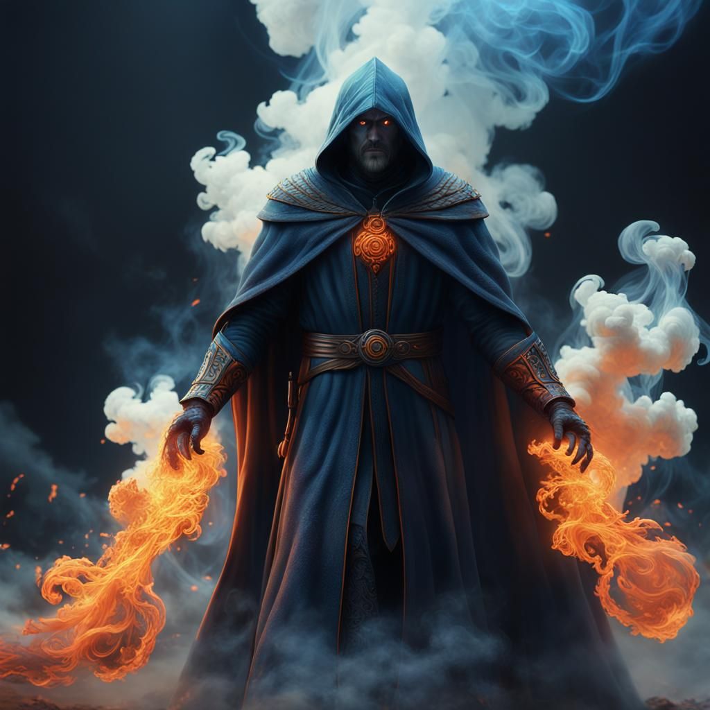 Smoky Figure in Ethereal Fantasy Concept Art