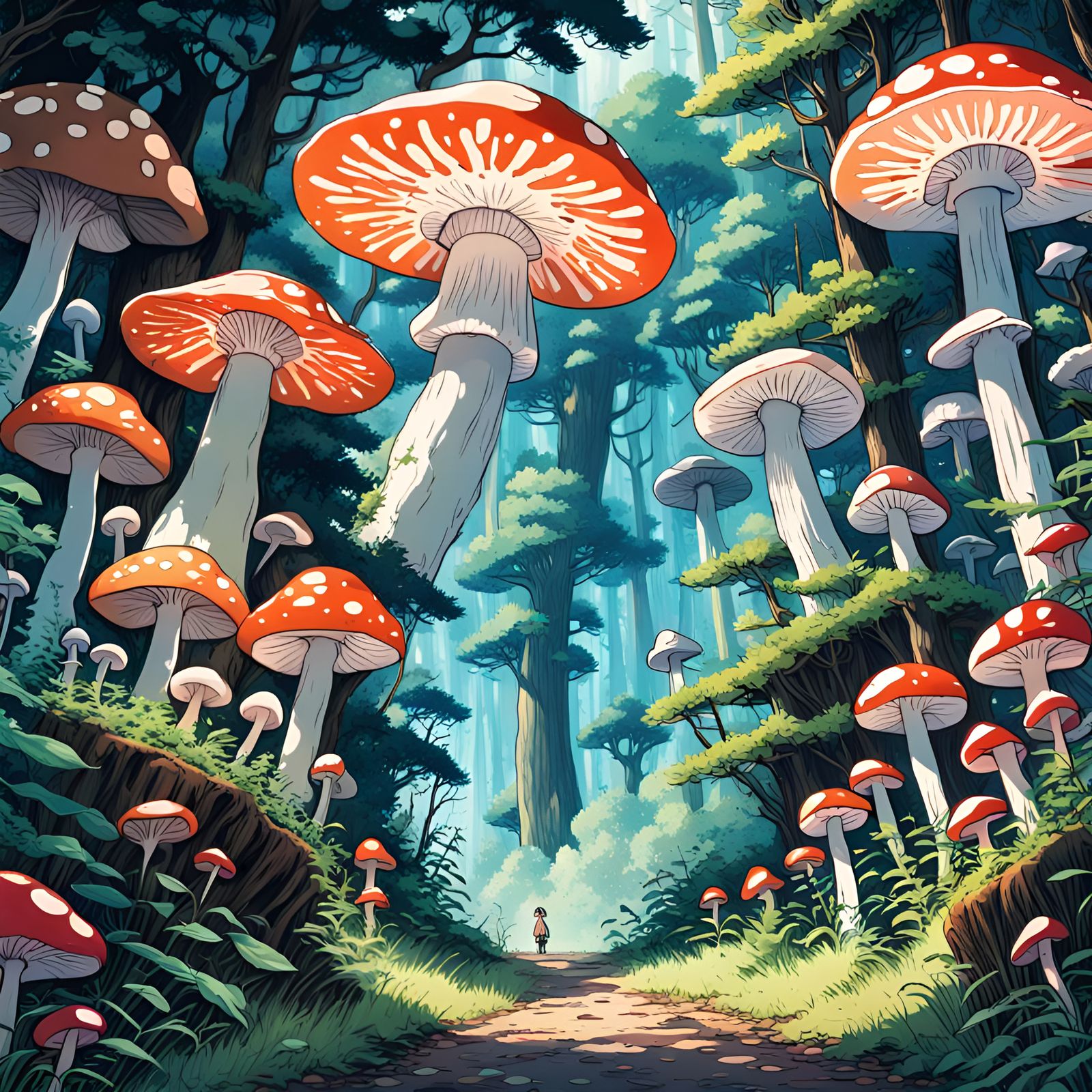 Shroom trail AI Generated Artwork NightCafe Creator