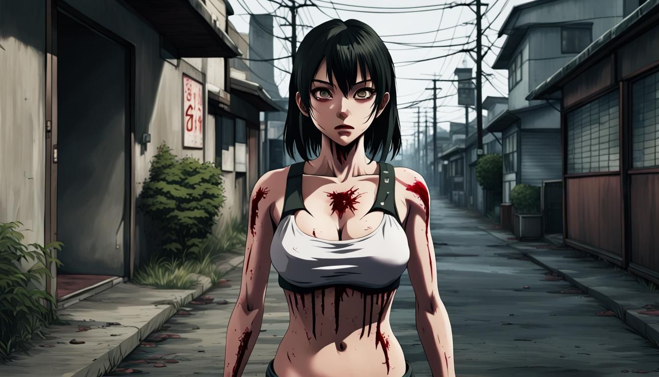 GTA in full growth horror anime 8k resolution