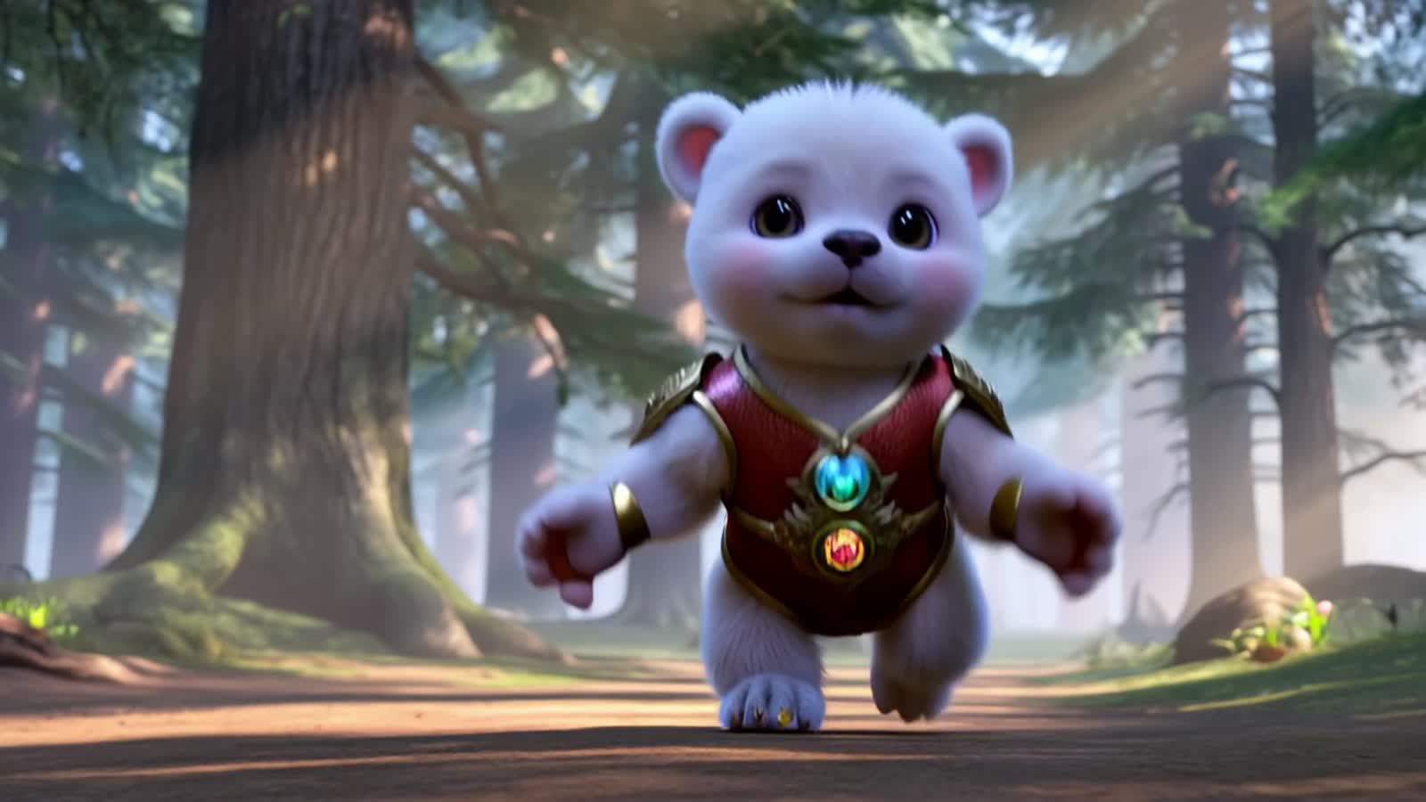 A playful baby polar bear