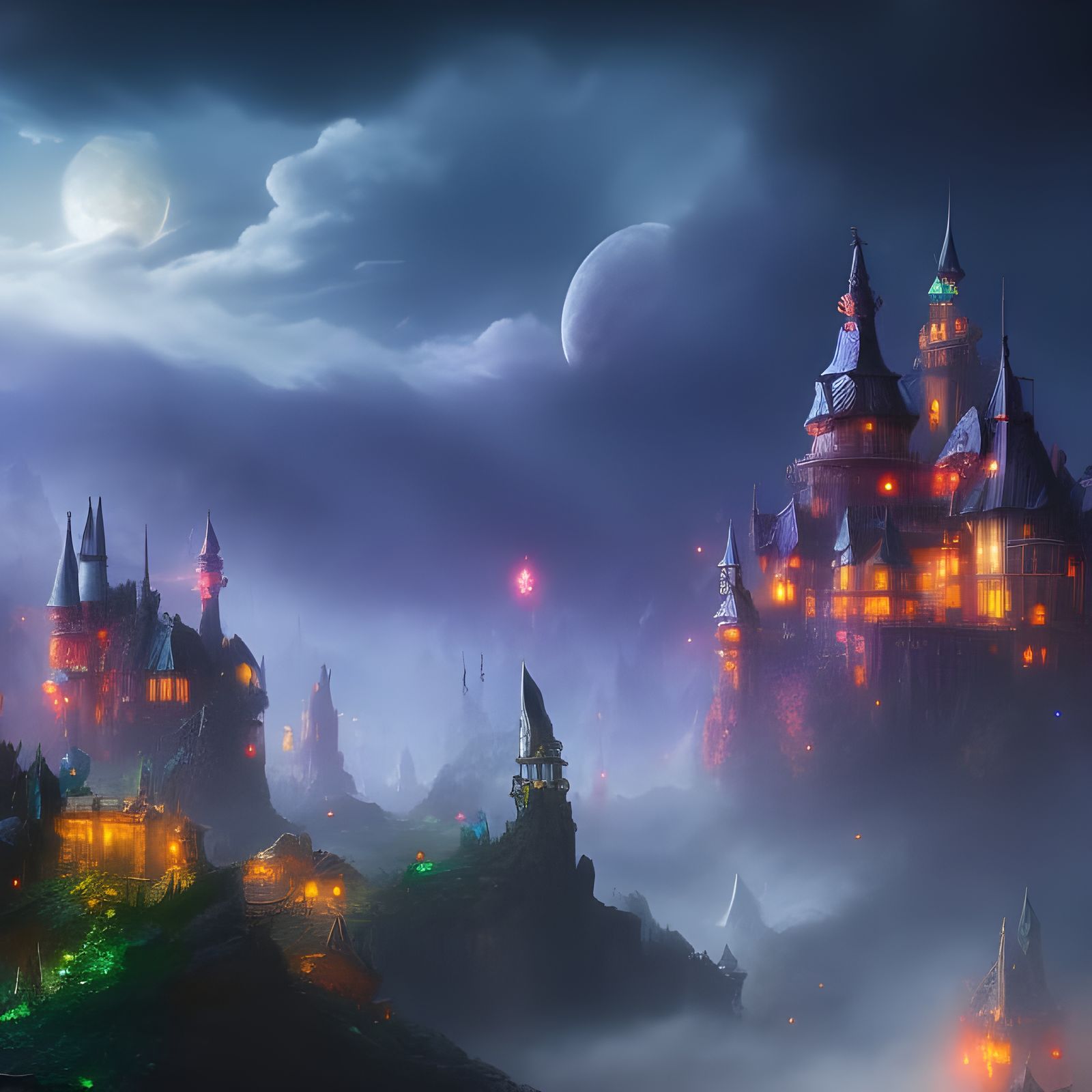 Fantasy Faerie Castle Contained Chaos In The Cosmos Ai Generated