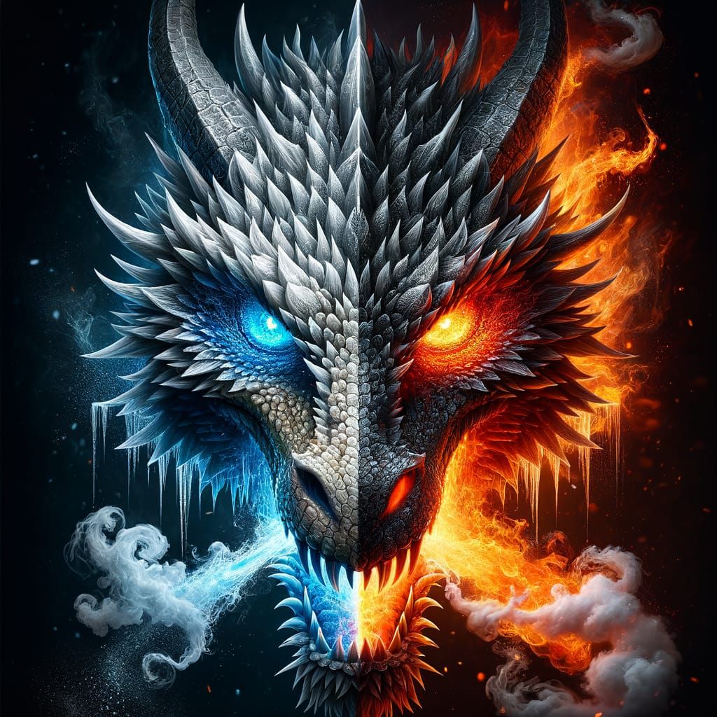 Dragon of fire and ice