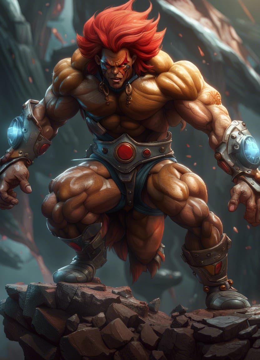 Lion-O Thundercats buff bodybuilder, intricate elaborate RTX...