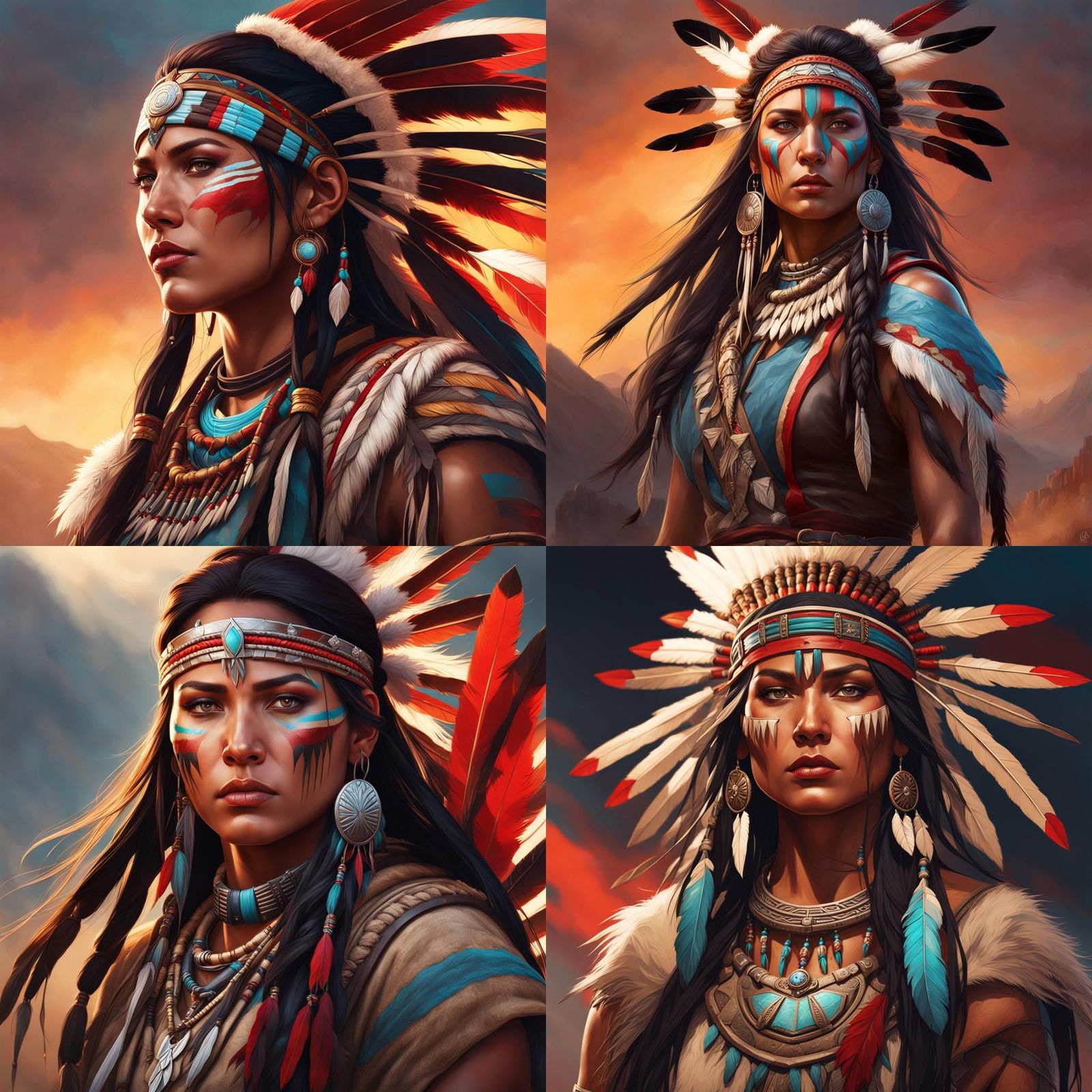Strong Indigenous Warrior Women