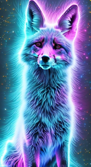 Neon Fox - AI Generated Artwork - NightCafe Creator