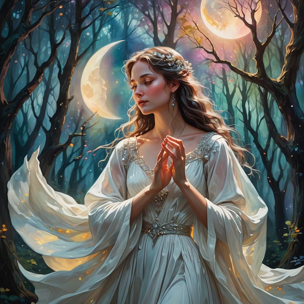 Holding the moon